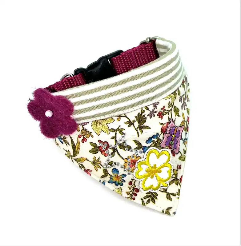 Preisknaller Moo & Marlii Bandana LOVELY FLOWERS – Leaf Gr. XL
